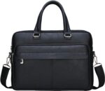 leather Laptop Bag for Men 16 inch Briefcase Waterproof,Computer Handbags Shoulder Crossbody Laptop Bag Business