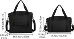 Weekender Bags for Women, Personal Item Travel Bag, Overnight Bag Luggage Bag, Foldable Sports Tote Gym Bag for Men, Travel Tote Bags with Detachable Shoulder Strap and Wet Compartment (Black), - Image 2