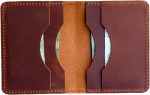 Handmade Distressed Men's Minimalist Leather Wallet Card Holder Wallets for Gifts style2 Brown