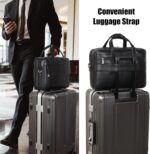 Leather Briefcase for Men 15.6", 17" Laptop Computer Case Business Travel Work Messenger Cross Body Shoulder Bag - Image 2
