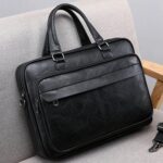 leather Laptop Bag for Men 16 inch Briefcase Waterproof,Computer Handbags Shoulder Crossbody Laptop Bag Business - Image 2
