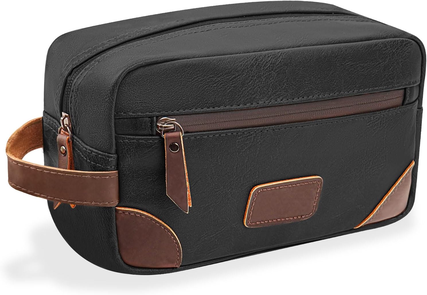 71lpCzBMSZL._AC_SL1500_.jpg Men's Travel Toiletry Bag - Large Waterproof Organizer, 2 Zippered Pockets for Shaving/Cosmetic,Portable Bathroom Bag for Travel/Gym/Business Trips - Image 1
