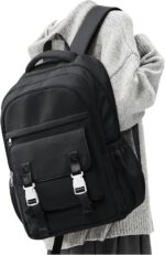Backpack For Women Men  Backpack With Lots Of Pockets Cute BookBag Casual Daypack Backpacks For Teens  Boys Waterproof(Black)