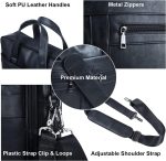 Men's Leather Messenger Bag, Laptop Briefcase Business Satchel Computer - Image 2