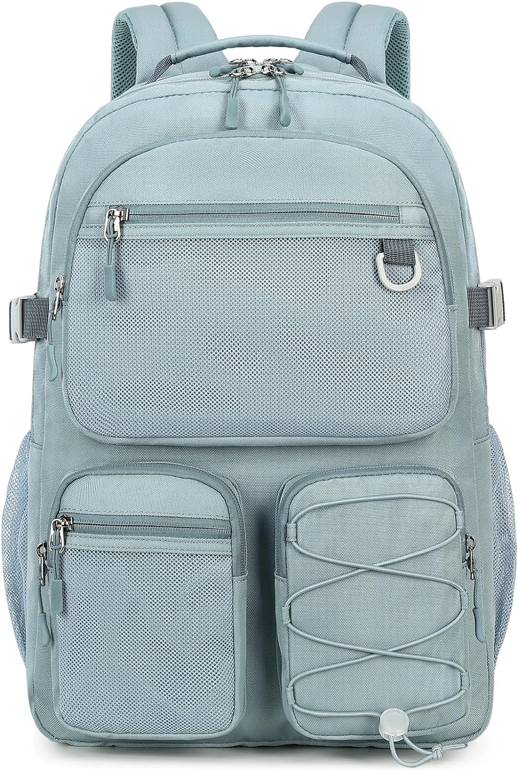 81xOq-pG1L._AC_SL1500_.jpg Water Resistant Backpack with Mulitiple Pockets for Travel Outdoor , 15.6 inch Laptop Daypack for Men and Women (Grey Blue) - Image 1