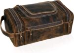 Leather Toiletry Bag for Men Extra Large Leather Men's Toiletry Bag for Traveling Real Leather  for Men Leather Shaving Bag for Travel